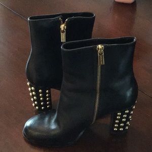Michael Kors gold studded boots
